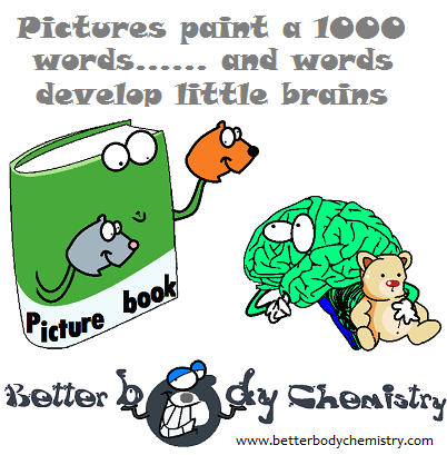 a picture book stimulating a baby brain
