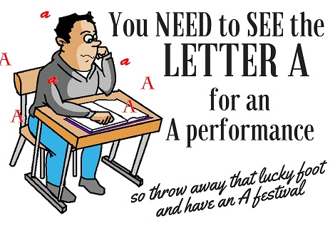 the value of seeing the letter A