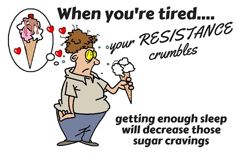 tired eyes cause sugar cravings