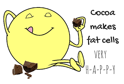 cocoa making fat cell happy