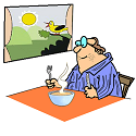 man eating oat porridge for breakfast