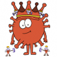 corona virus sporting his beautiful crown